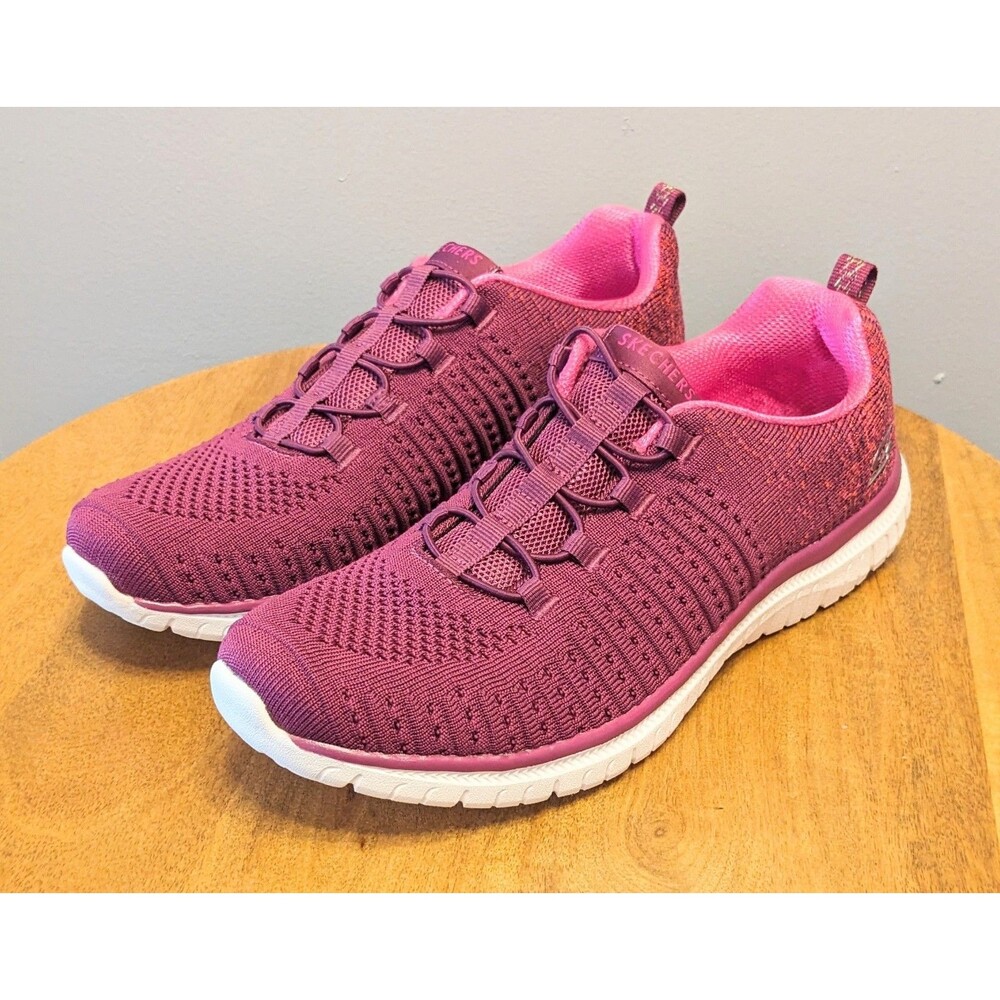 Skechers Women's 9 Virtue Sport Active Sneakers Raspberry Memory Foam 104411